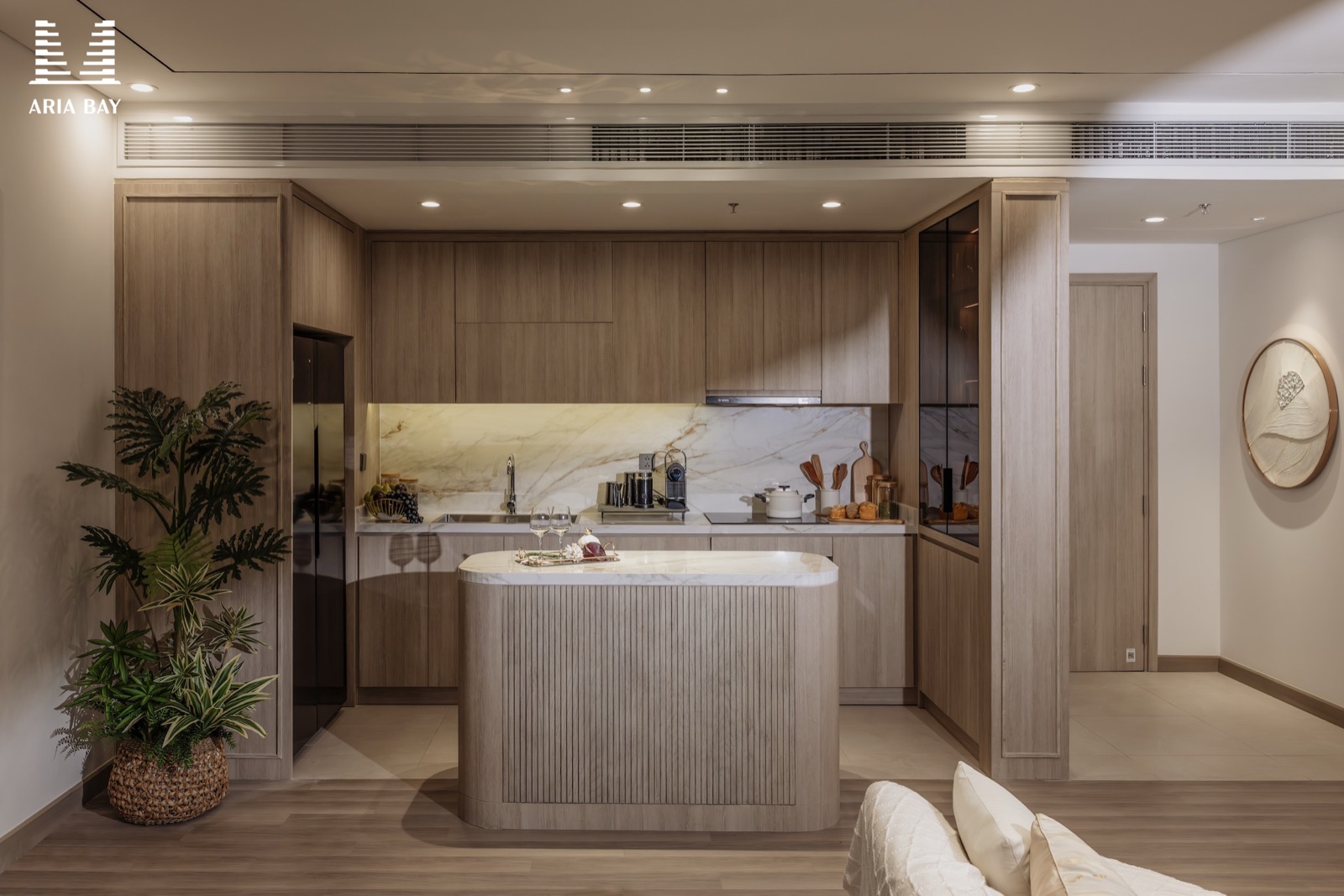 Khu vực bếp nhà mẫu Aria Bay